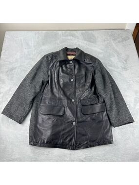 Howie & Son RARE VTG Men's Size Medium Genuine Ovine Black Leather Made in Spain